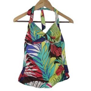 Anne Cole Signature Tankini Top Women's Size Medium Underwire Swimsuit Swim